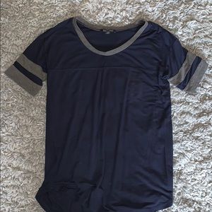 NAVY VARSITY TOP